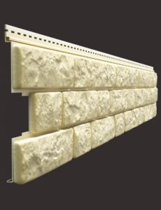 Siding soclu din PVC – model Keshu cu aspect de piatră