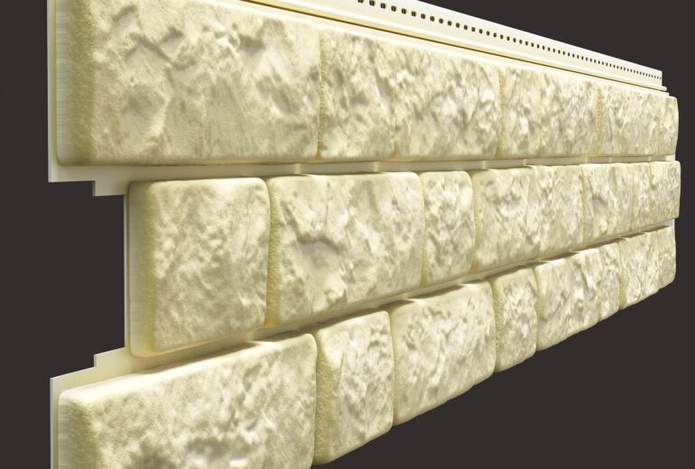 Siding soclu din PVC – model Keshu cu aspect de piatră